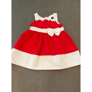 Janie & Jack Red & White Dress 12/18M New With Tags